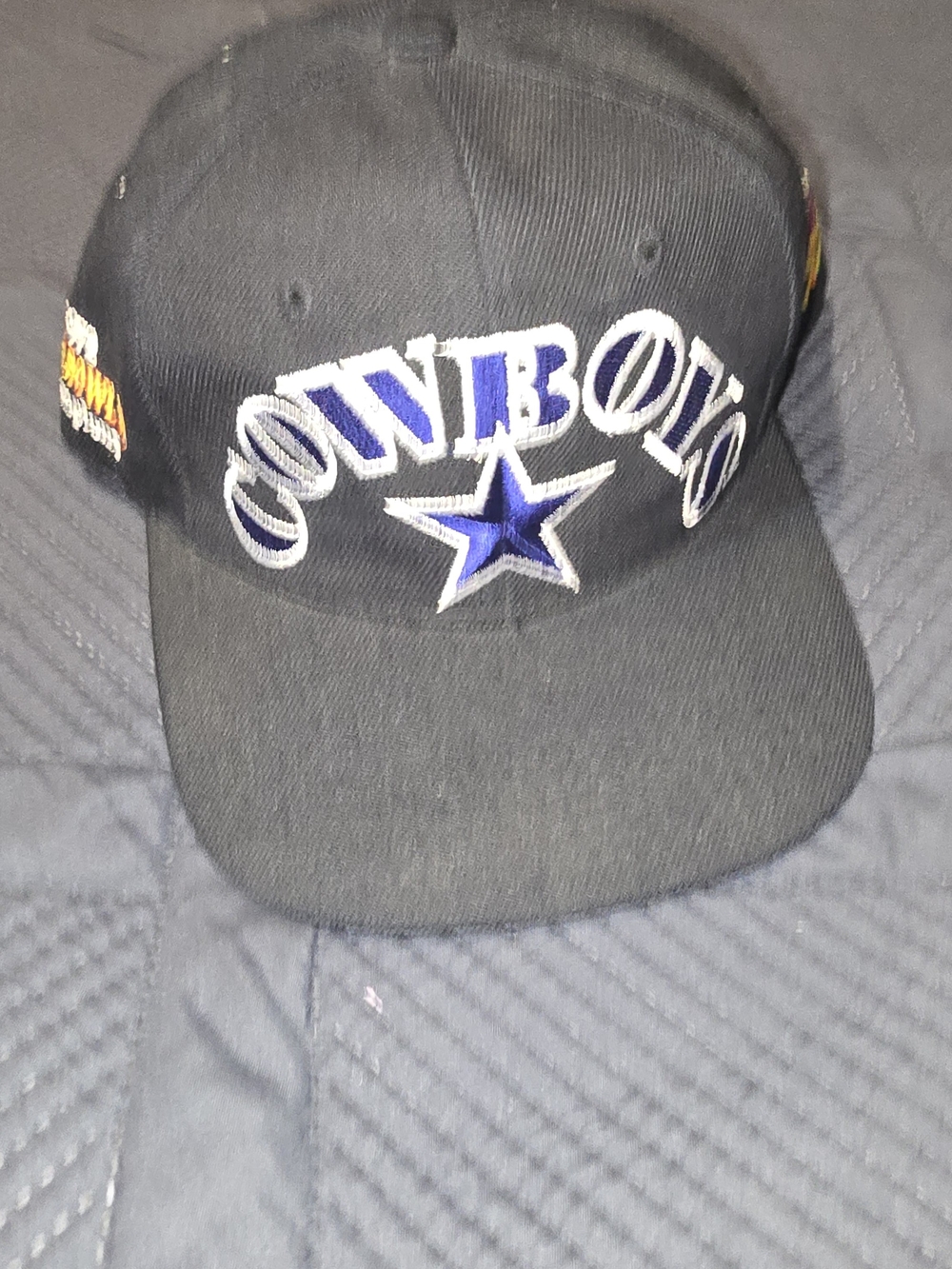 Vintage Style Cowboys Snapback Hat with Super Bowl Patches